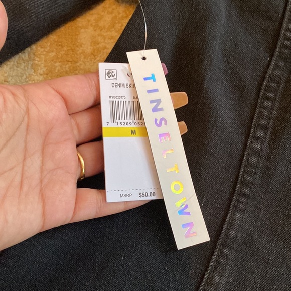 Tinseltown Juniors’ Puff-Sleeve Denim Dress - Picture 11 of 11